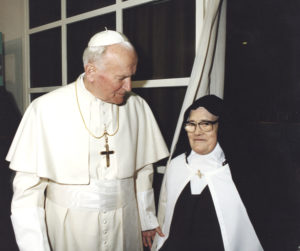 Сестра Лусия с Папой Иоанном Павлом II