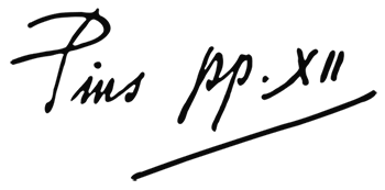 Подпись Пия XII